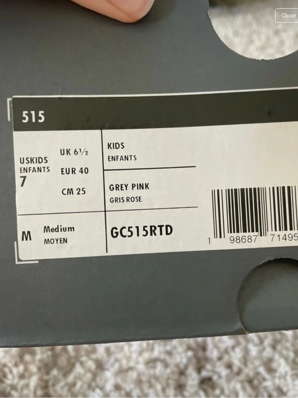 New Balance Kids Gray Sneakers with Pink and Tie-Dye Accents
